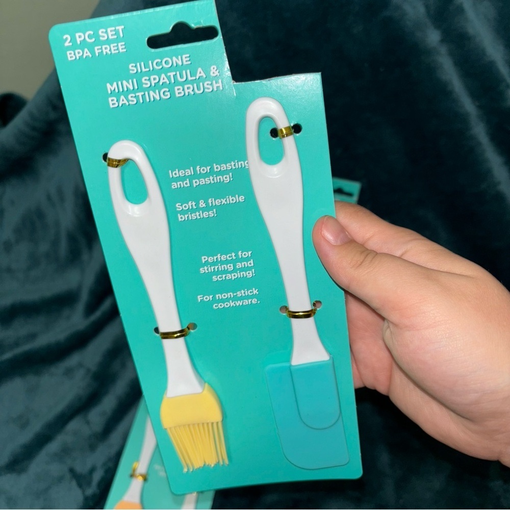 Silicone Mini Spatula and Basting Brush Set Bundle - Picture 3 of 4